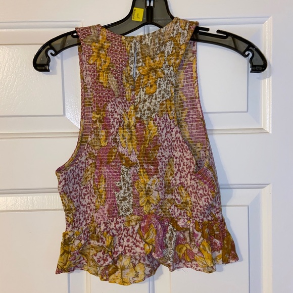 Free People Smocked Printed Top - Picture 4 of 5